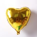 BALÃO METALIZADO CORAÇÃO DOURADO 10 POLEGADAS 25CM - Imagem 2