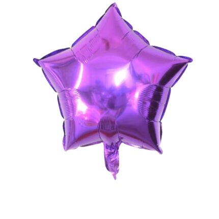 BALÃO METALIZADO ESTRELA ROXO 10 POLEGADAS 25CM