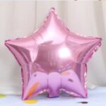 BALAO METALIZADO ESTRELA 10 POL UN  - ROSA