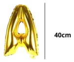 BALAO METALIZADO ALFABETOS 16 POL DOURADO A - Imagem 2