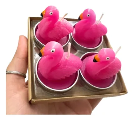 KIT DE VELAS FLAMINGO PCT C/4 UNID