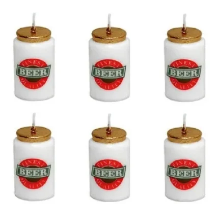 VELA DE ANIVERSÁRIO CERVEJA- SILVER