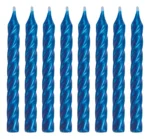 VELA DE ANIVERSÁRIO ESPIRAL AZUL METALIZADA- SILVER - Imagem 3