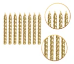 VELA DE ANIVERSÁRIO ESPIRAL DOURADA- SILVER