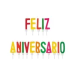 VELA FELIZ ANIVERSARIO PALITO- SILVER