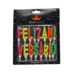 VELA FELIZ ANIVERSARIO PALITO- SILVER - Imagem 2