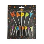 VELA HAPPY BIRTHDAY COLORIDA GLITTER- SILVER - Imagem 2