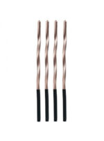 VELA METALIZADA TORCIDA ROSE GOLD 15 CM- SILVER