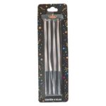 VELA METALIZADA TORCIDA ROSE GOLD 15 CM- SILVER - Imagem 2