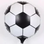 BALÃO METALIZADO BOLA DE FUTEBOL PRETO - 1 UNIDADE