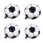 BALÃO METALIZADO BOLA DE FUTEBOL PRETO - 1 UNIDADE - Imagem 2