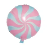 BALÃO METALIZADO BALAS ESPIRALADA ROSA 45X53CM