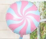 BALÃO METALIZADO BALAS ESPIRALADA ROSA 45X53CM - Imagem 2