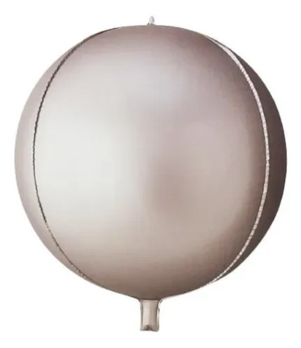 BALAO REDONDO 4D PRATA 18" - GOLDEN FESTA
