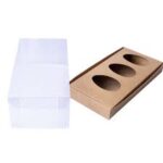 KIT DE 5 CAIXAS 3 MEIO OVO 100/150 GRS KRAFT 28X14X9CM - Imagem 2