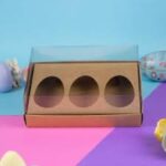 KIT DE 5 CAIXAS 3 MEIO OVO 100/150 GRS KRAFT 28X14X9CM - Imagem 3