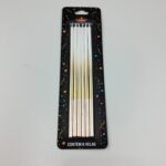 VELA DE ANIVERSÁRIO PALITO GIGANTE DEGRADE PEROLA C/ DOURADO- SILVER - Imagem 2