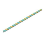 CANUDO PAPEL LISTRADO DOURADO / AZUL BEBE