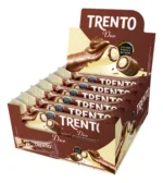 CHOCOLATE TRENTO DUO SABOR BAUNILHA BRANCO E AO LEITE CAIXA 16X29GR  - PECCIN