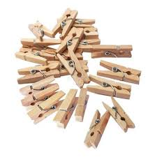 PRENDEDOR DE MADEIRA 2,5CM C/50 UN  - MADEIRA