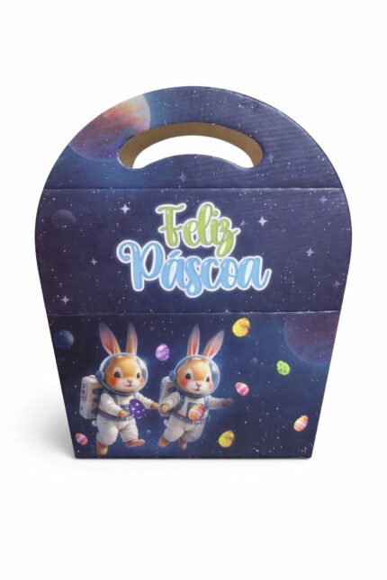 CESTA SACOLA PÁSCOA MENINO 20X12X11CM