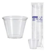 COPO DE PLÁSTICO PET 260ML PARA TAMPA BOLHA COM 50UN  - BOMPACK