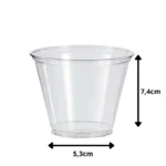 COPO DE PLÁSTICO PET 260ML PARA TAMPA BOLHA COM 50UN  - BOMPACK - Imagem 2