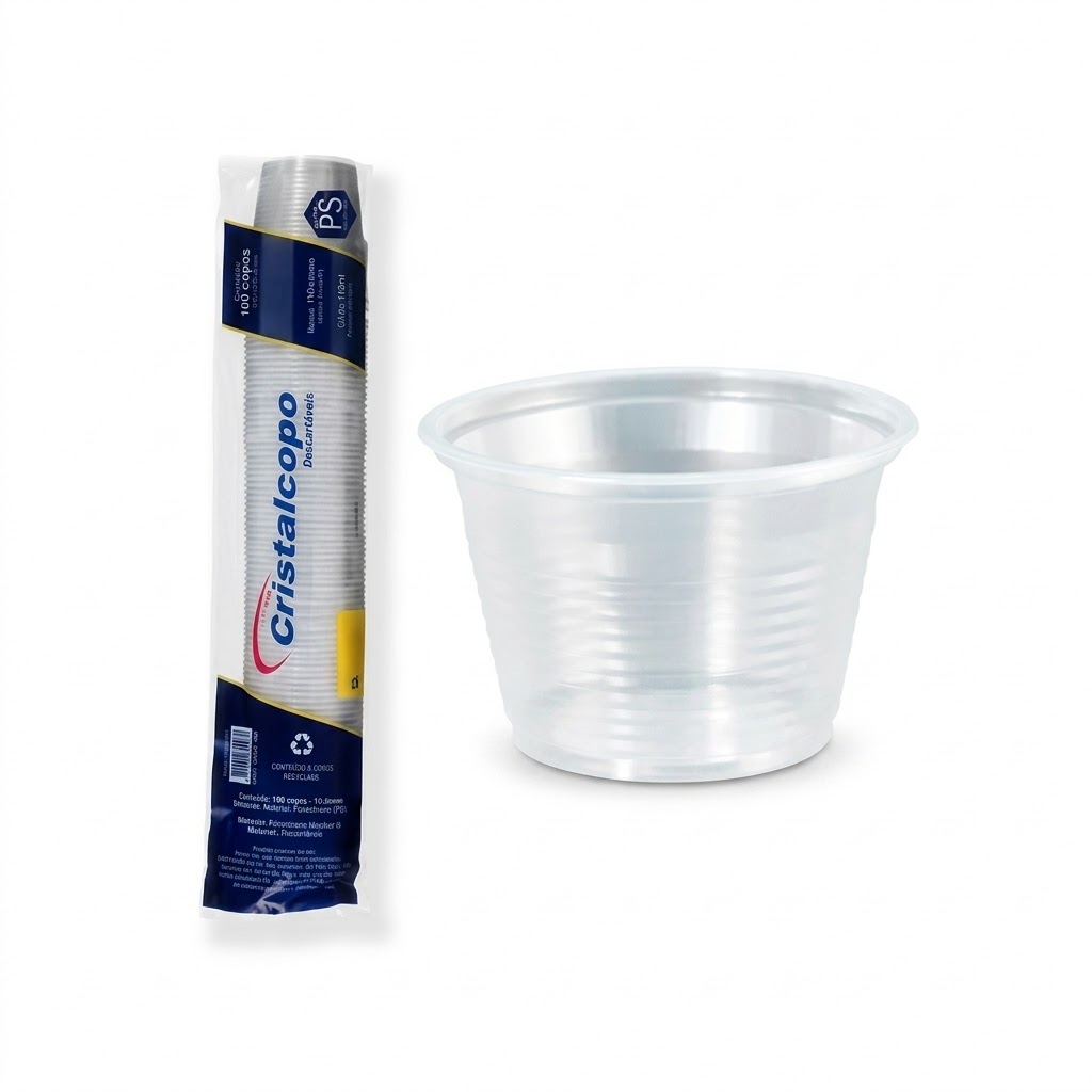 15529409153-fghj.jpg COPOS PS 50ML TRANSLUCIDO COM 100UN - CRISTALCOPO - Imagem 1