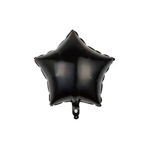 BALÃO ESTRELA PRETO COM HASTE 10 POLEGADAS 25CM