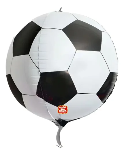 BALÃO METALIZADO BOLA DE FUTEBOL 4D  24 POLEGADAS - PRETO