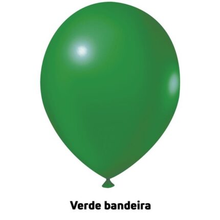 BALÃO DE LATÉX 8 POLEGADAS VERDE BANDEIRA REDONDO COM 50 UNID- JOY
