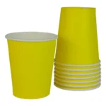 COPO DE PAPEL LISO AMARELO COM 10 UNID
