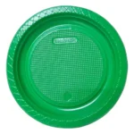 PRATO PLÁSTICO VERDE 15CM COM 10UN - Imagem 2