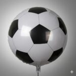 BALÃO METALIZADO BOLA DE FUTEBOL 4D  24 POLEGADAS - PRETO - Imagem 3