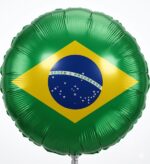 BALÃO REDONDO 45CM METALIZADO BANDEIRA DO BRASIL - Imagem 3