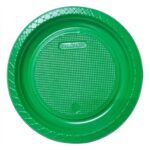 PRATO PLÁSTICO VERDE 15CM COM 10UN - Imagem 3