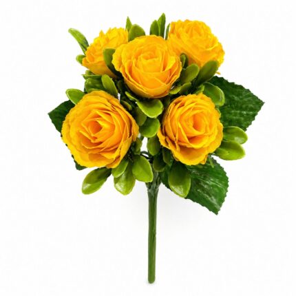 BUQUÊ DE ROSAS COLOMBIANAS AMARELAS 21CM