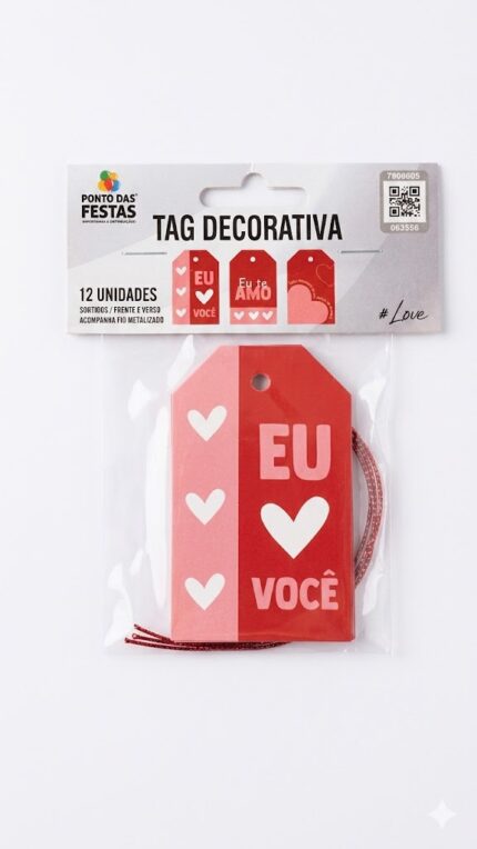 TAG DIA DOS NAMORADOS COM 12 UN