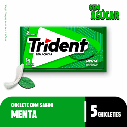 CHICLETES TRIDENT MENTA 8G