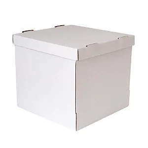 KIT 5 CAIXA  PARA TRANSPORTE BRANCA PARA BOLO 25X25X23CM