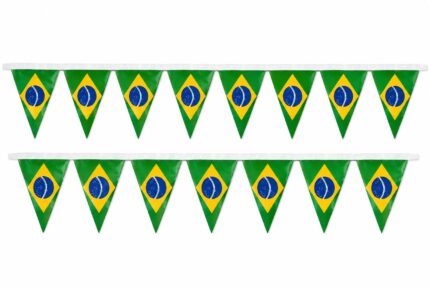 BANDEIROLA PLÁSTICA TRIANGULAR LINHA BRASIL 3M