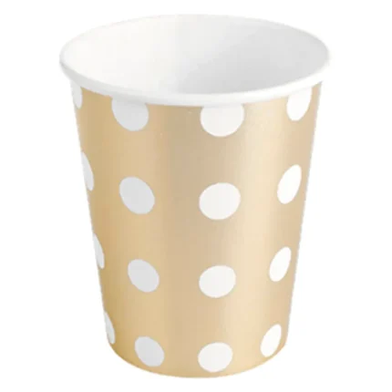 COPO DE PAPEL POA DOURADO COM 10 UNIDADES- SILVER PLASTIC