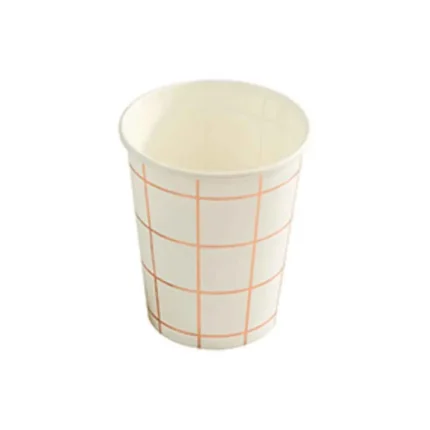 COPO DE PAPEL XADREZ BRONZE COM 10 UNIDADES- SILVER PLASTIC