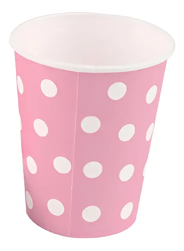 COPO DE PAPEL POA ROSA CLARO COM 10 UNIDADES- SILVER PLASTIC