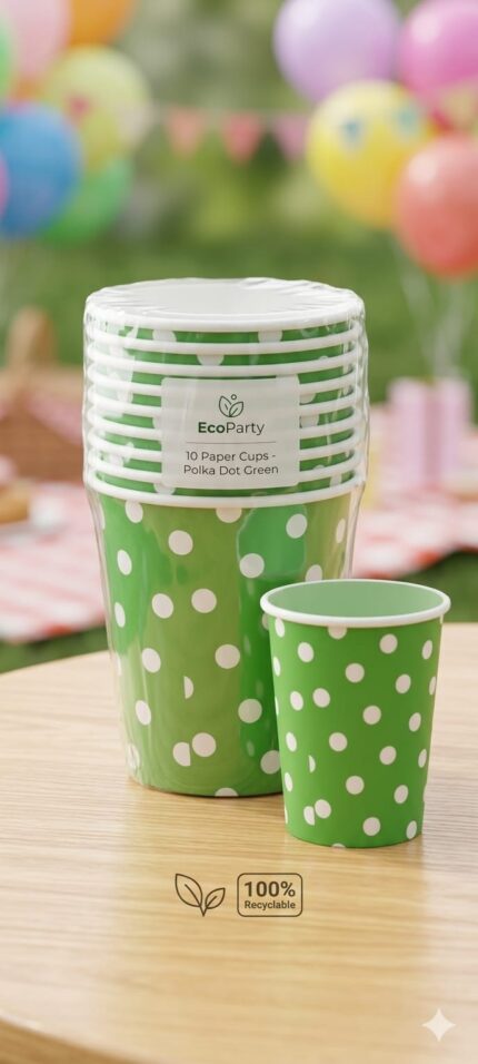 COPO DE PAPEL POA VERDE COM 10 UNIDADES - CELEBRAR