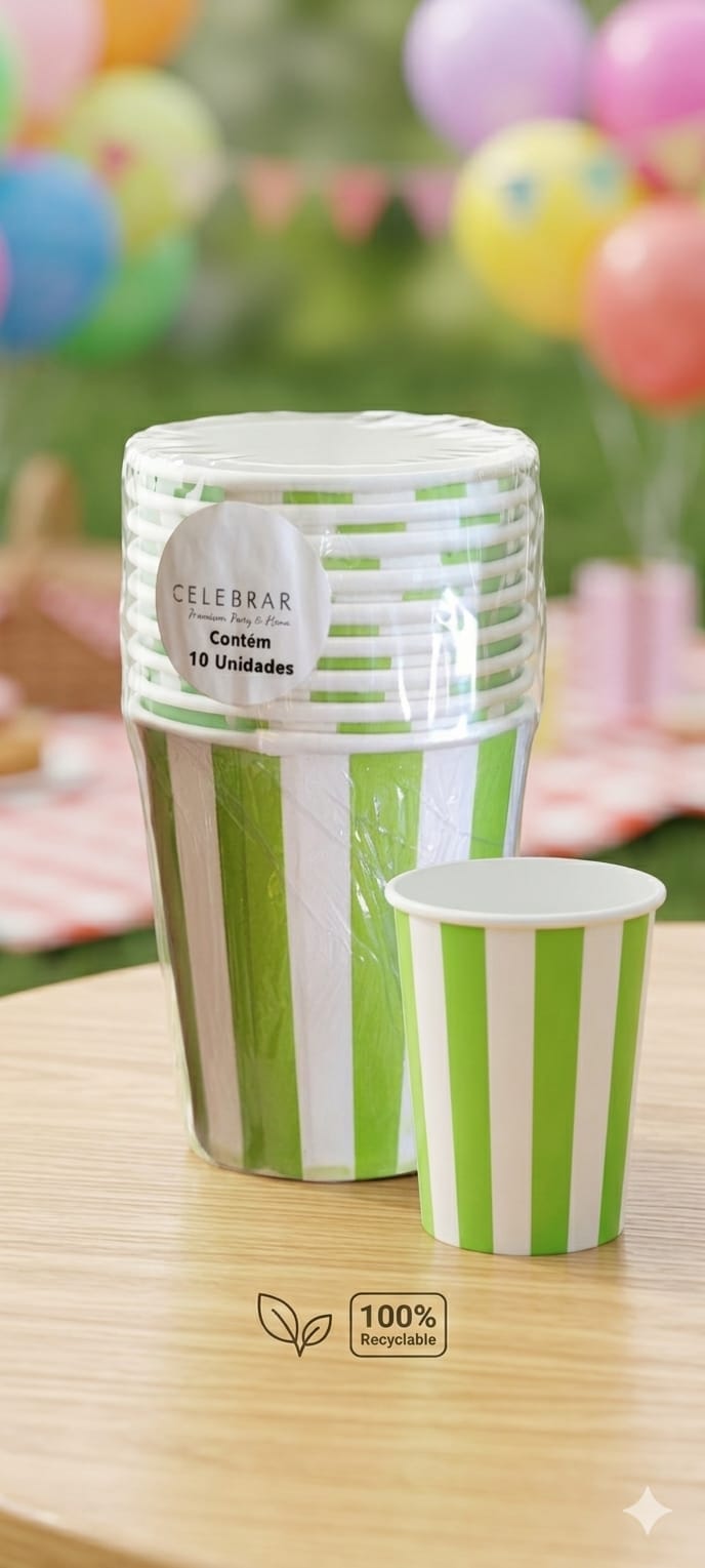 15561457220-whatsapp-image-2026-06-18-at-10-24-14.jpeg COPO DE PAPEL LISTRA VERDE CLARO 10UN - CELEBRAR - Imagem 1