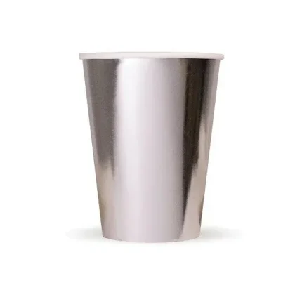 COPO DE PAPEL PRATEADO COM 8UN - CELEBRAR