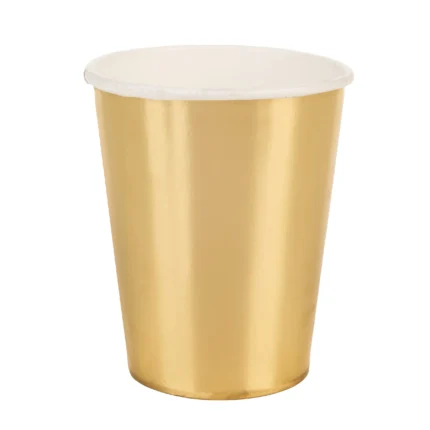 COPO DE PAPEL DOURADO COM 8UN - CELEBRAR