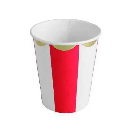 COPO DE  PAPEL CIRCO VERMELHO COM 10UN - SILVER PLASTIC