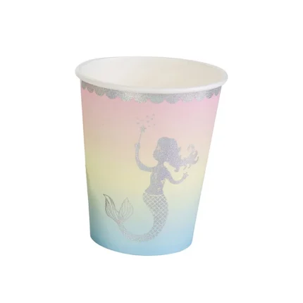 COPO DE PAPEL SEREIA 10UN - SILVER PLASTIC